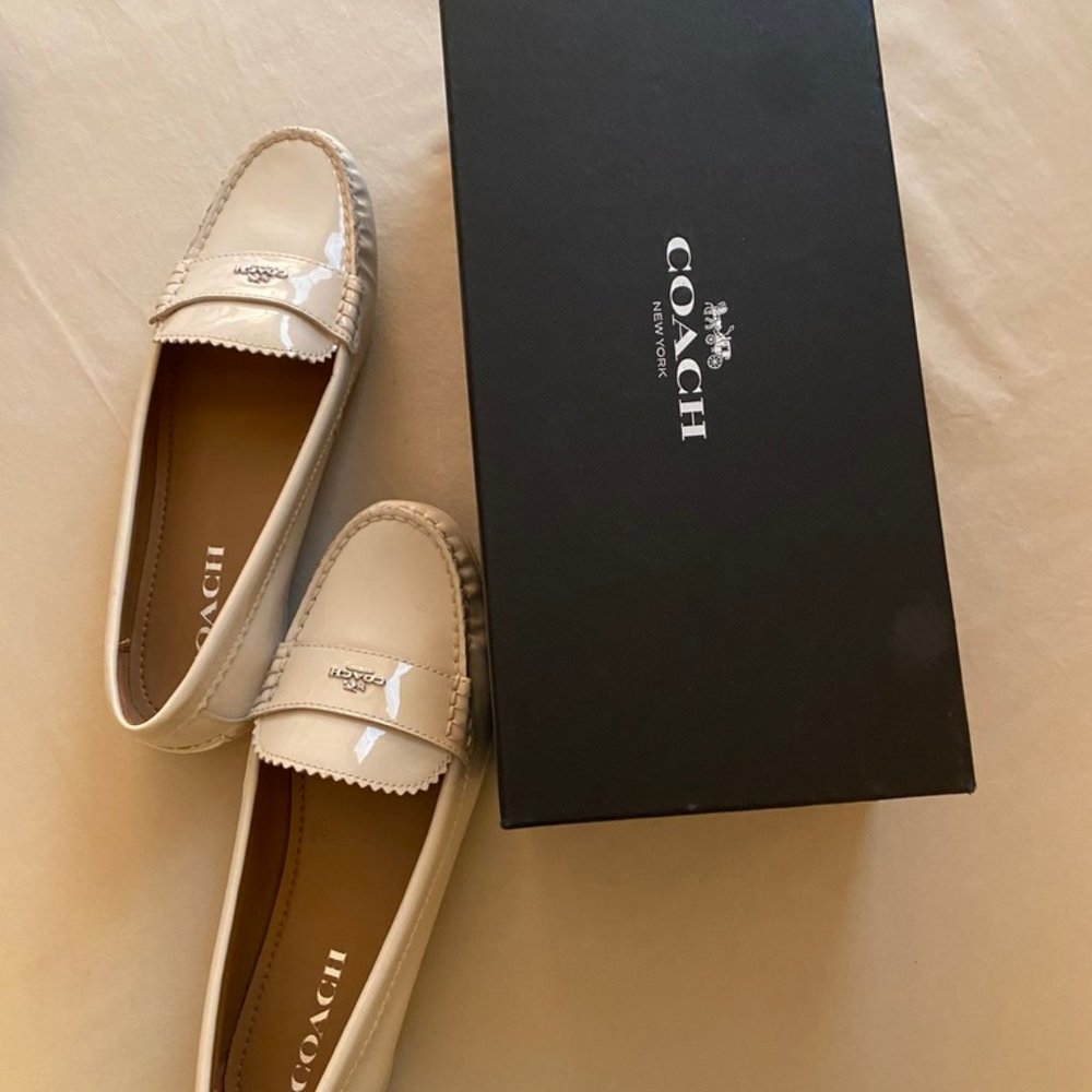 Coach Size 9 Patent Loafers Driving Shoes